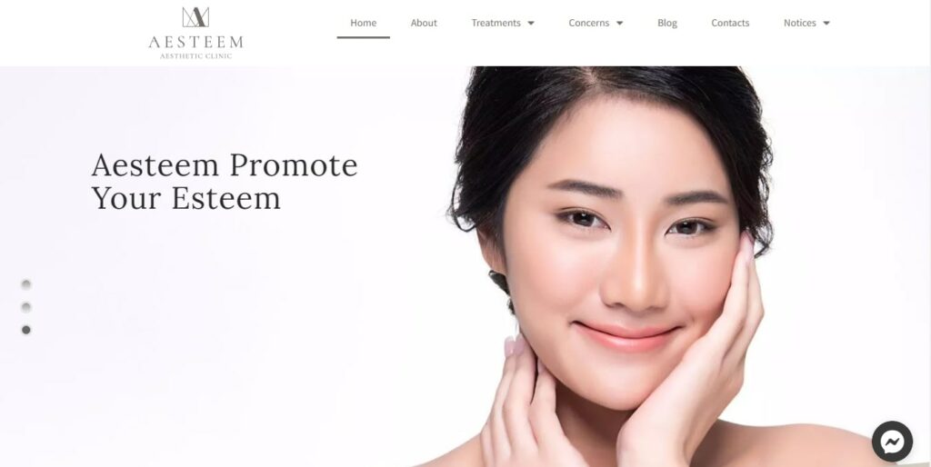 Aesteem Aesthetic Clinic' Homepage