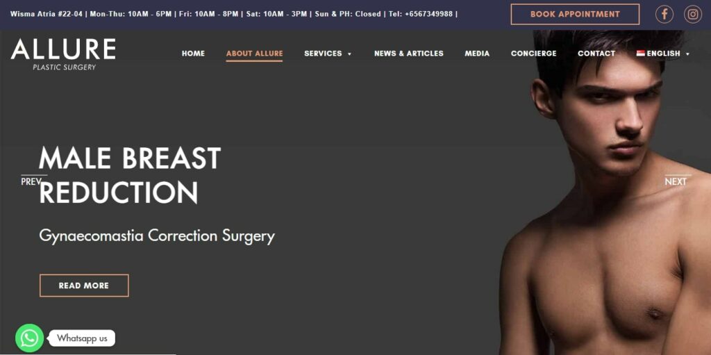 Allure Plastic Surgery' Homepage