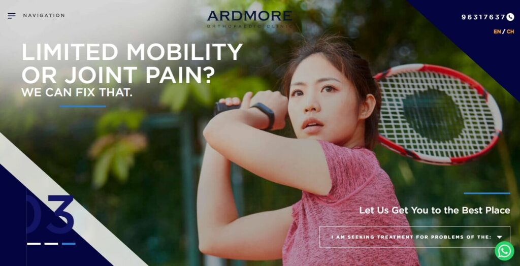 Ardmore Orthopedic Clinic' Homepage