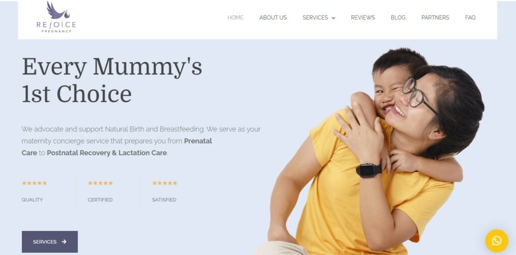 Rejoice Pregnancy' Homepage