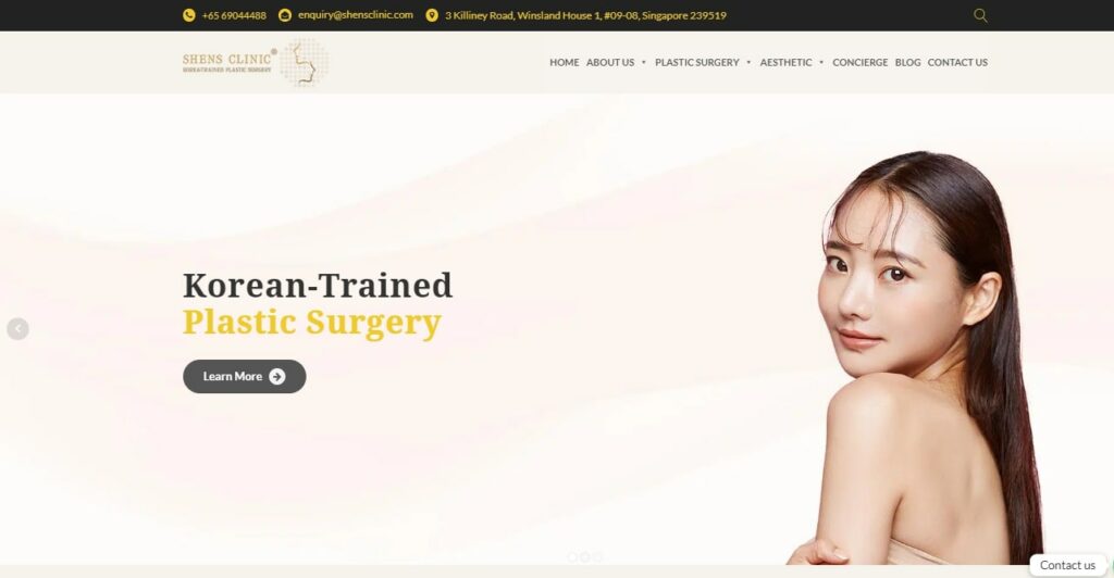 Shens Clinic' Homepage