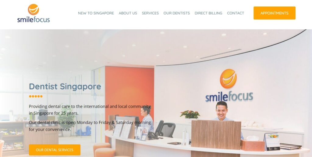 Smilefocus Dental Clinic' Homepage