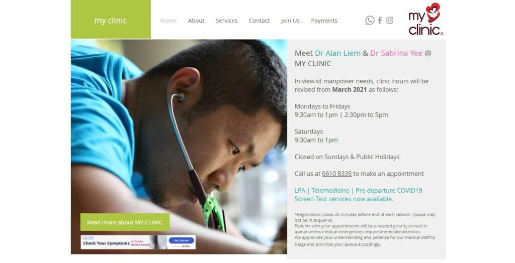 My Clinic Homepage