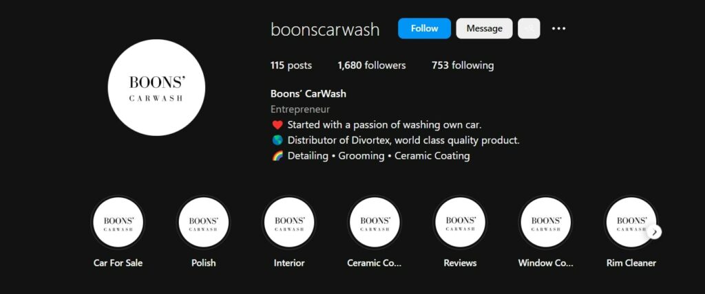Boons' Car Wash's Homepage