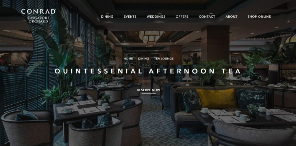 Tea Lounge at Conrad Orchard's Homepage