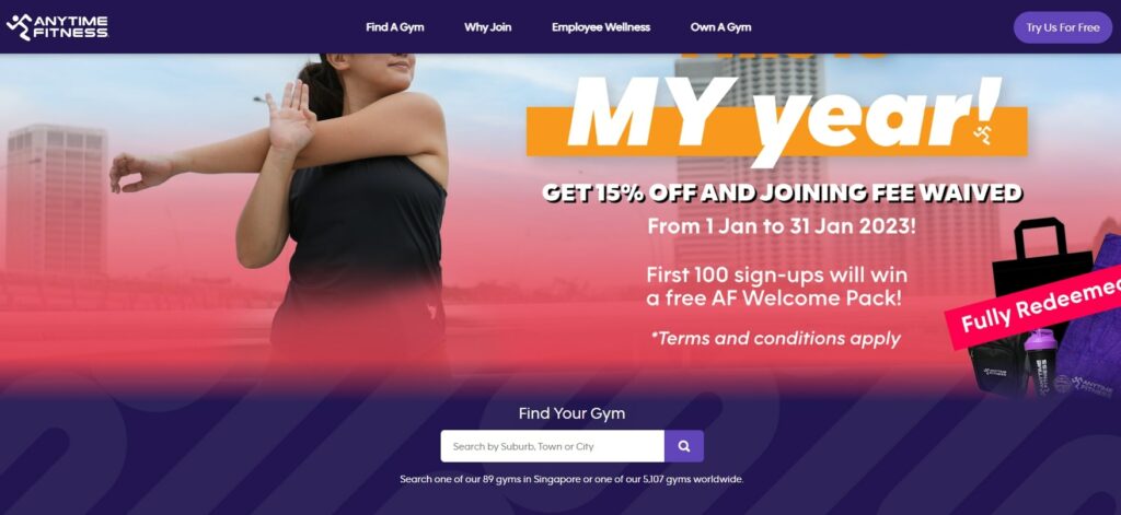 Anytime Fitness The Cathay's Homepage
