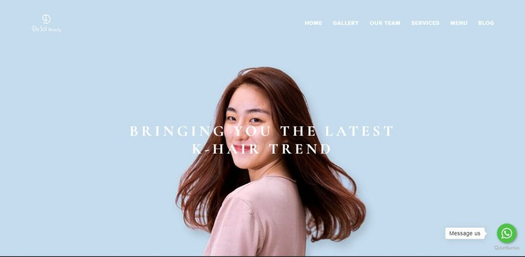 DuSol Beauty Korean Hair Salon's Homepage