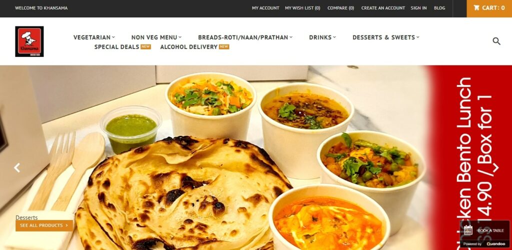 Khansama Tandoori Restaurant's Homepage