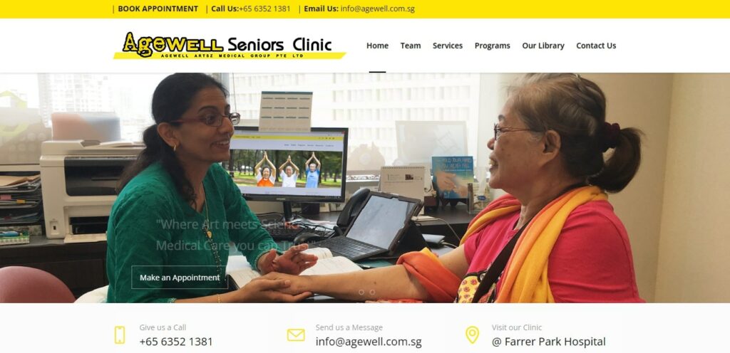 Agewell Seniors Clinic's Homepage