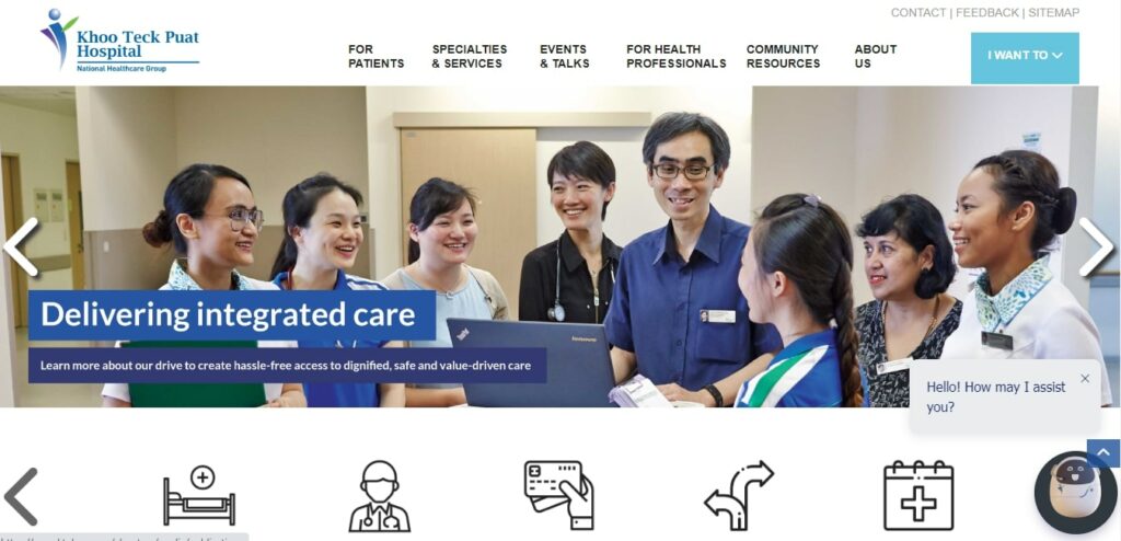 Khoo Teck Puat Hospital's Homepage