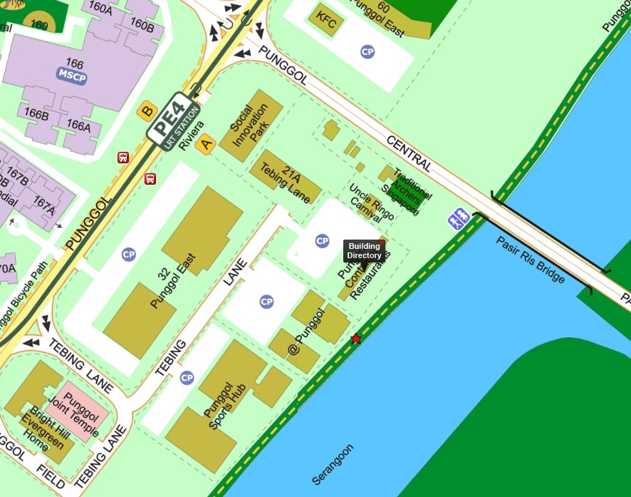 Map of Punggol Container Park