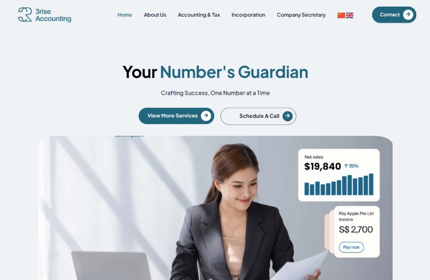 3rise accounting homepage
