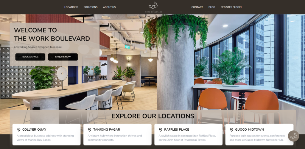 The Work Boulevard homepage