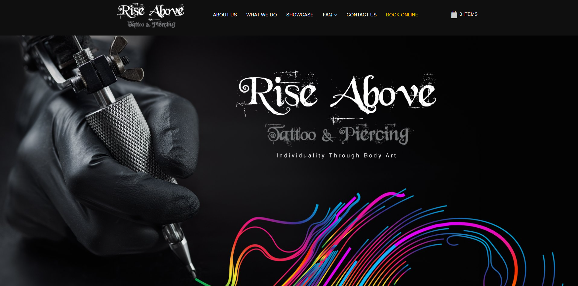 Rise Above Tattoo & Piercing homepage