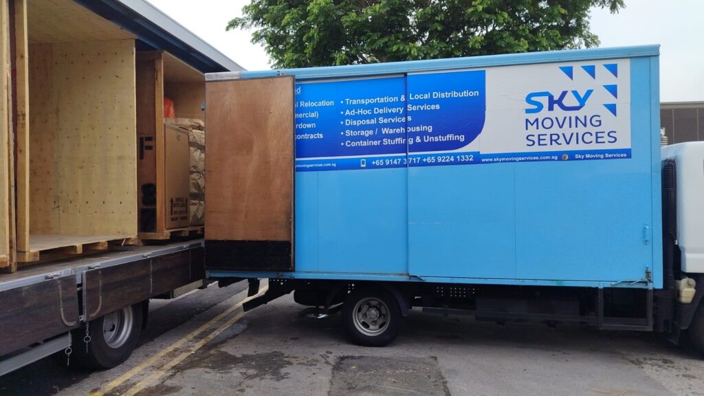 sky moving services truck