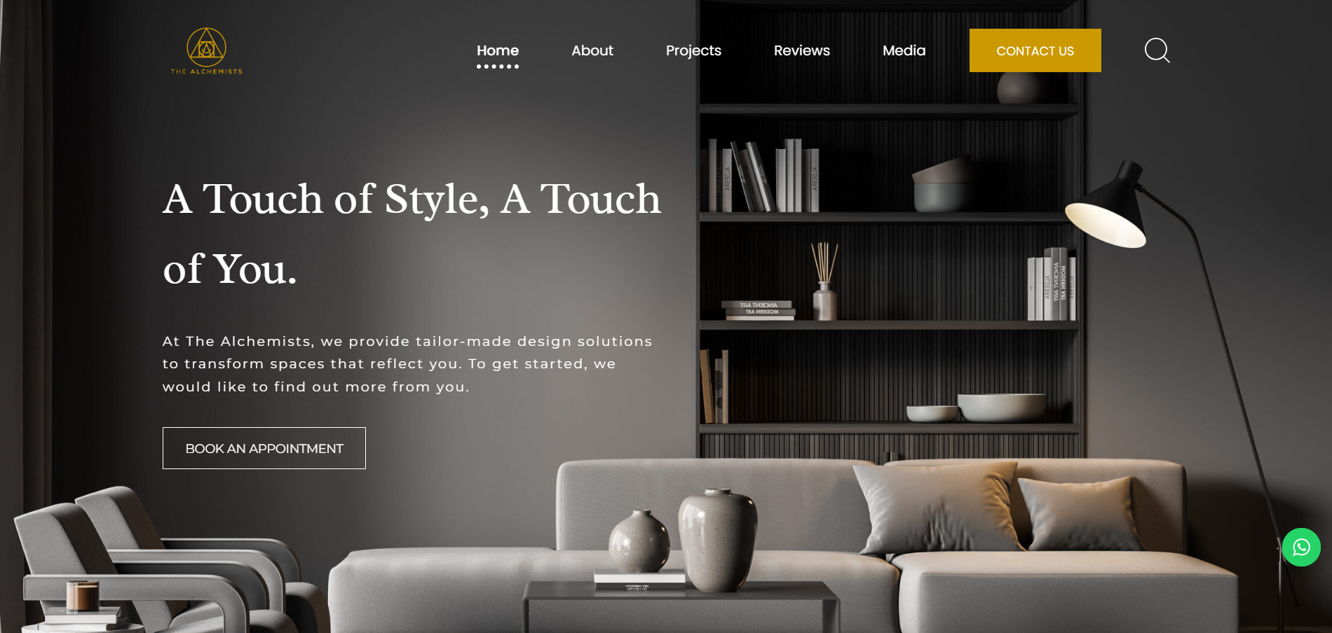 the alchemists design homepage