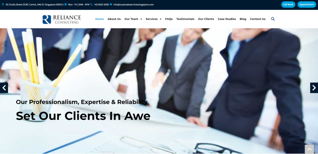 corporate services singapore homepage