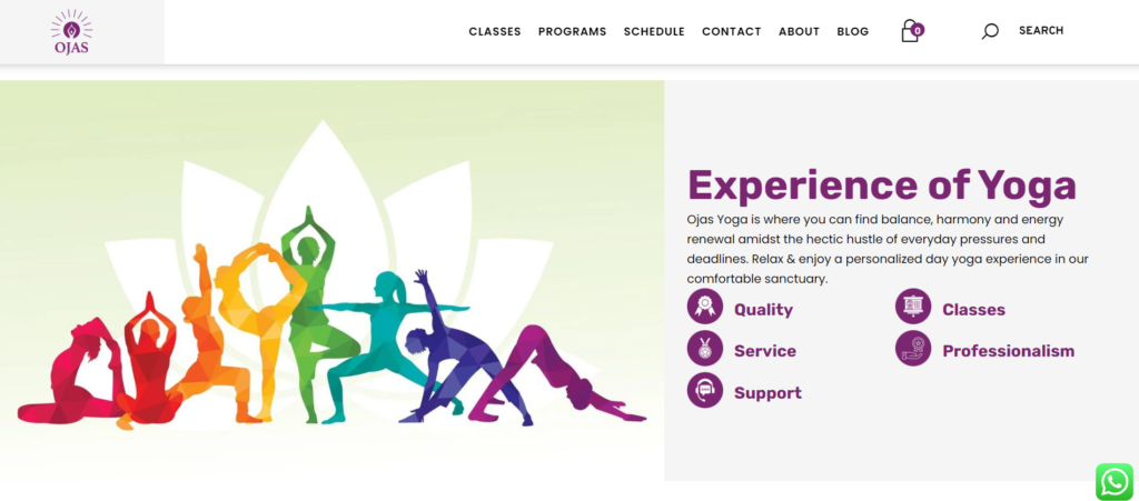 ojas yoga homepage