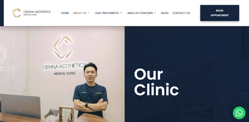 cienna aesthetics homepage