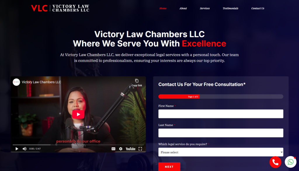 victory law chambers llc homepage